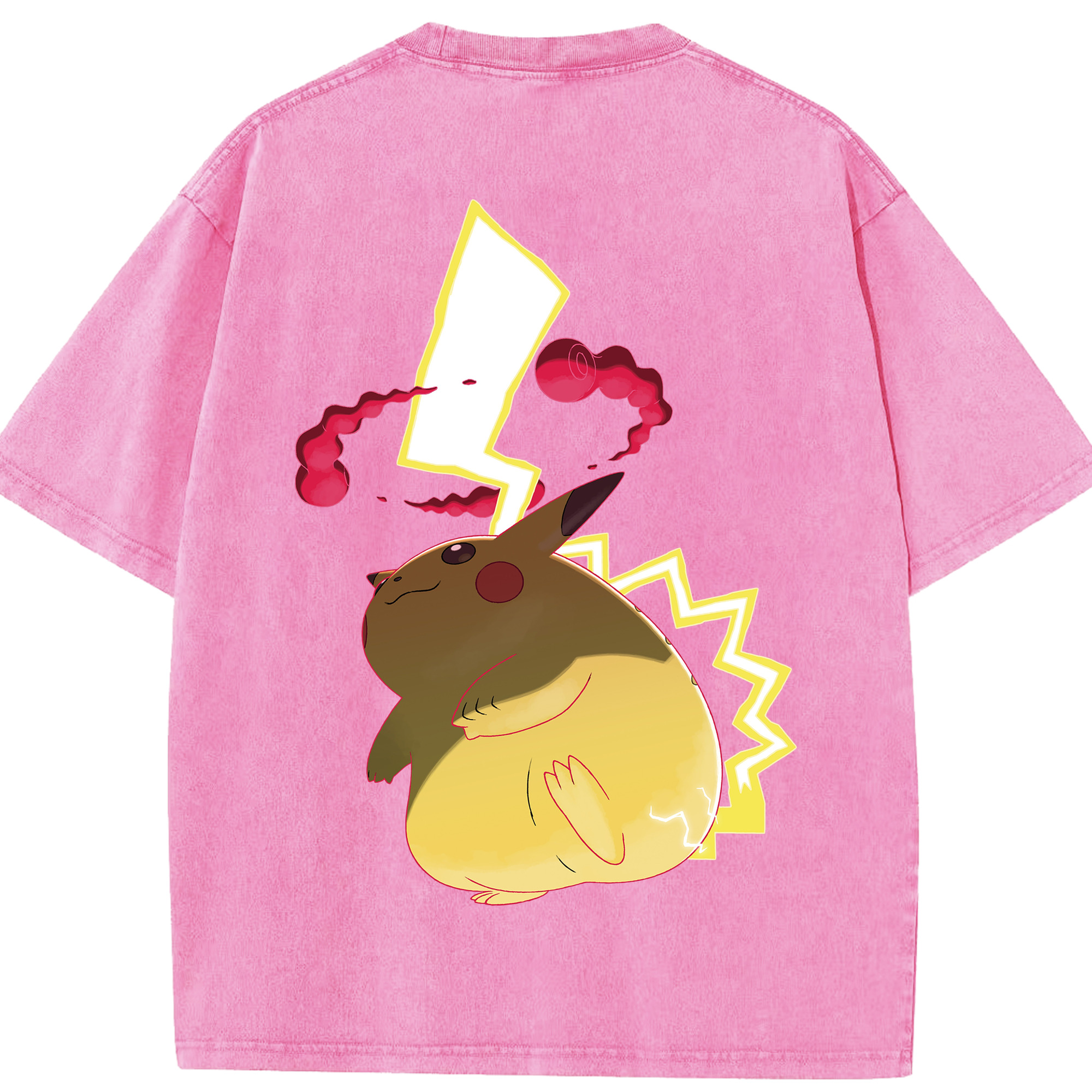 （画像用） ポケットモンスター Pokémon 綿100% ヴィンテージ風 半袖Tシャツ（背面プリント）
